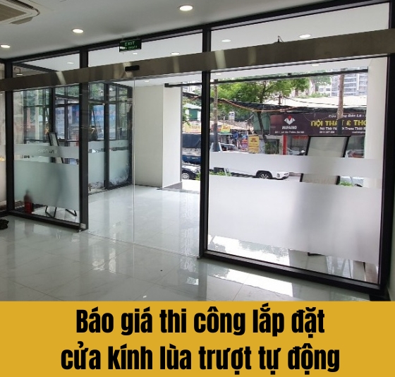 Báo giá thi công lắp đặt cửa kính lùa trượt tự động tại TPHCM